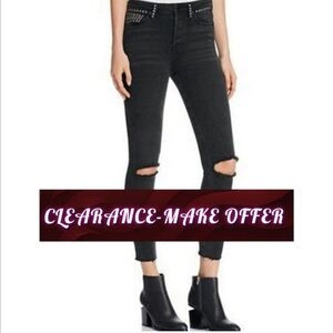 NWOT Free People Studded Ankle Skinny Jeans size 28